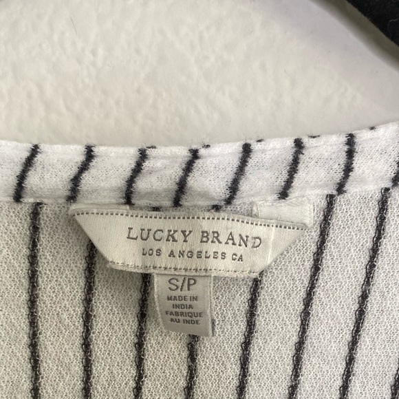 Lucky Brand Comfy White Striped Button Down - Picture 4 of 6